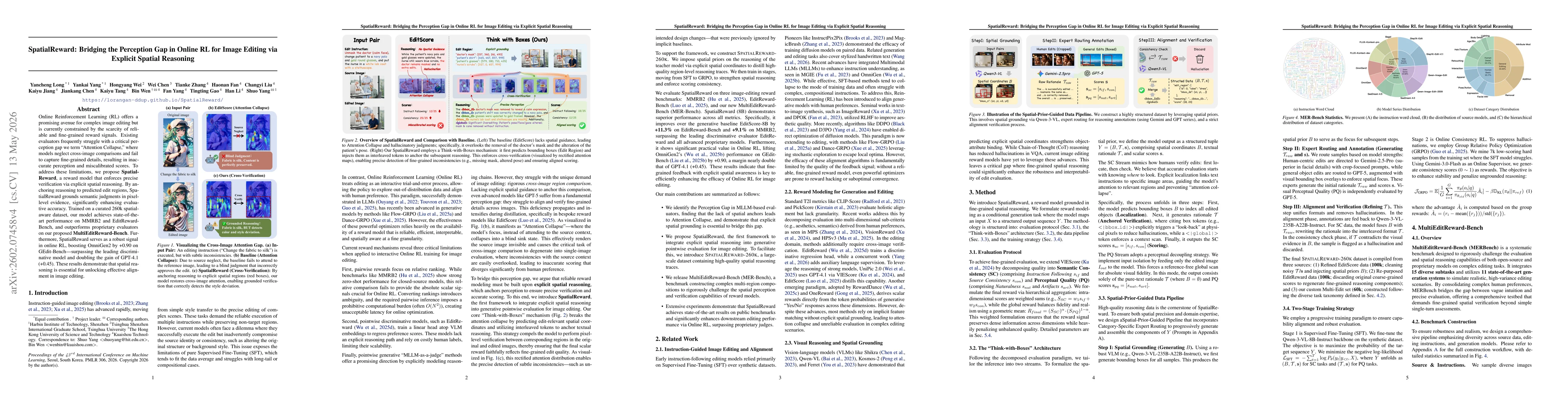 Thumbnail for SpatialReward: Bridging the Perception Gap in Online RL for Image Editing via Explicit Spatial Reasoning