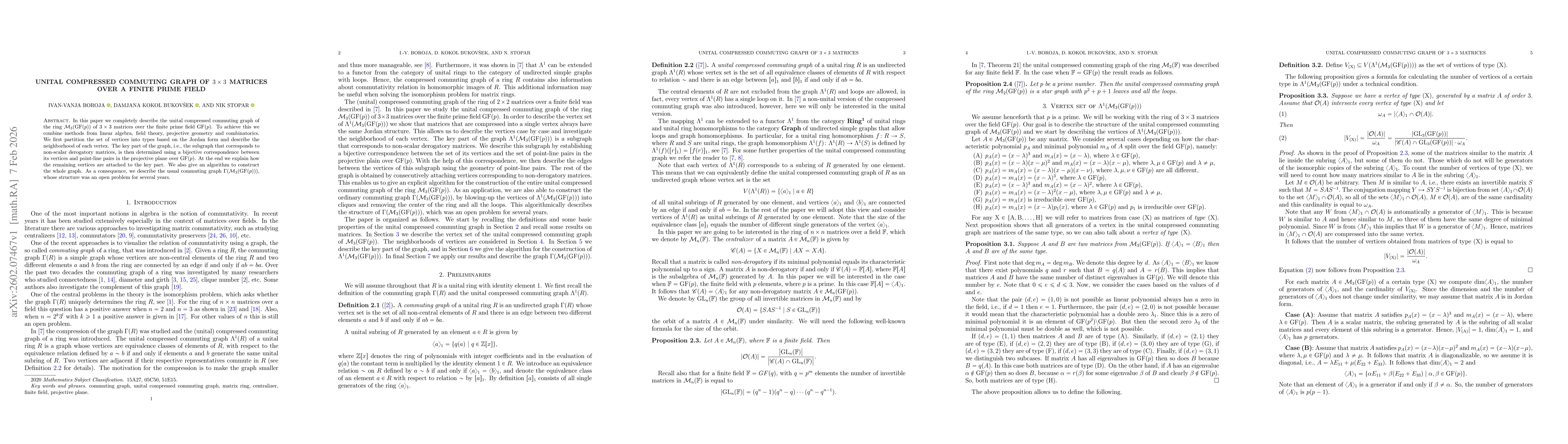 Thumbnail for Unital compressed commuting graph of $3 \times 3$ matrices over a finite prime field