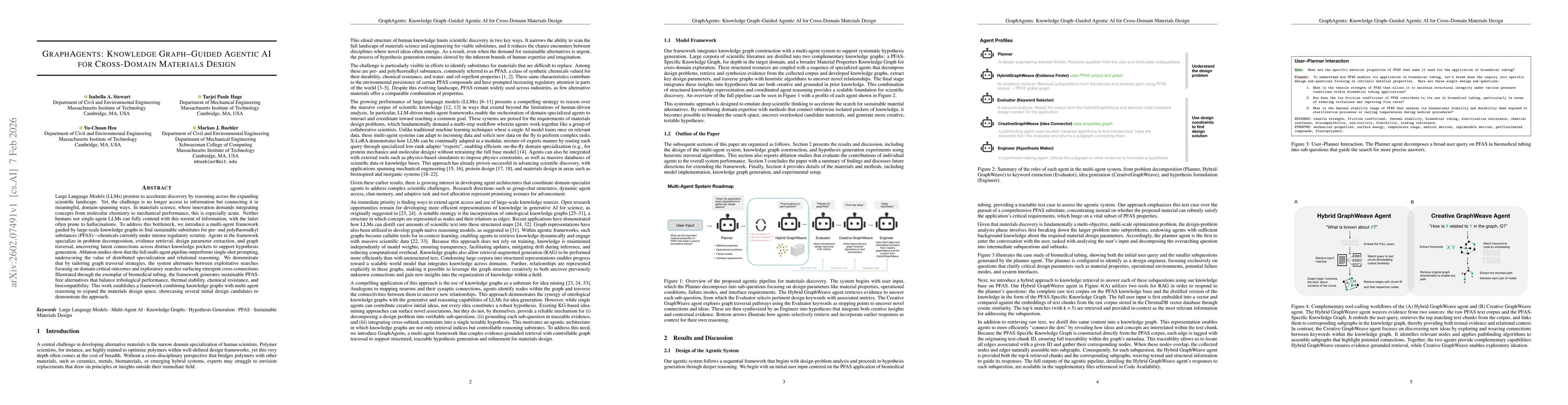 Thumbnail for GraphAgents: Knowledge Graph-Guided Agentic AI for Cross-Domain Materials Design