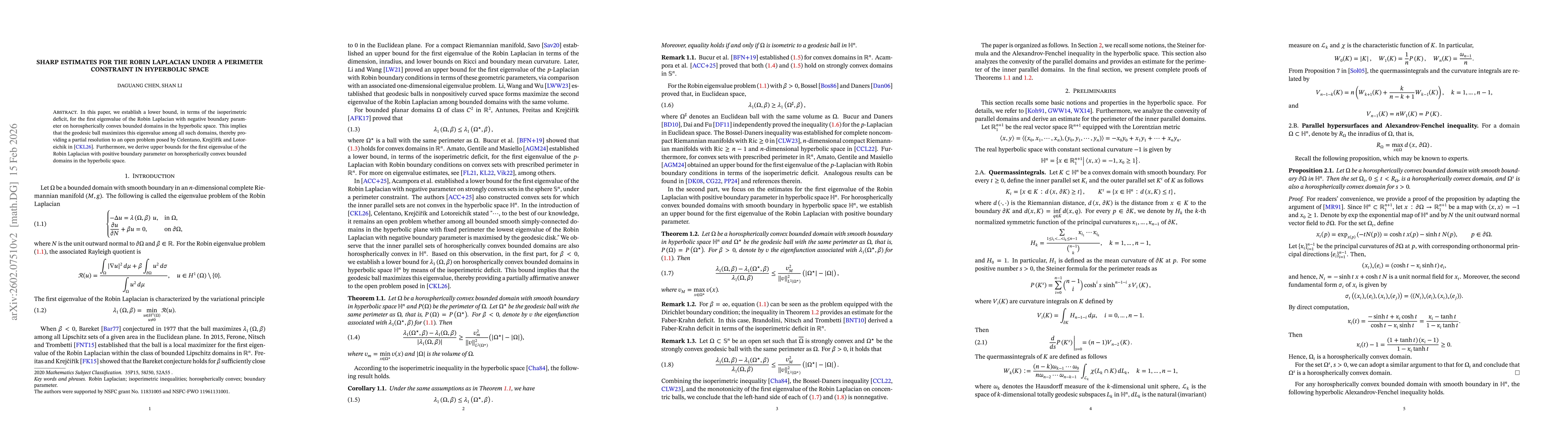 Thumbnail for Sharp estimates for the Robin Laplacian under a perimeter constraint in hyperbolic space