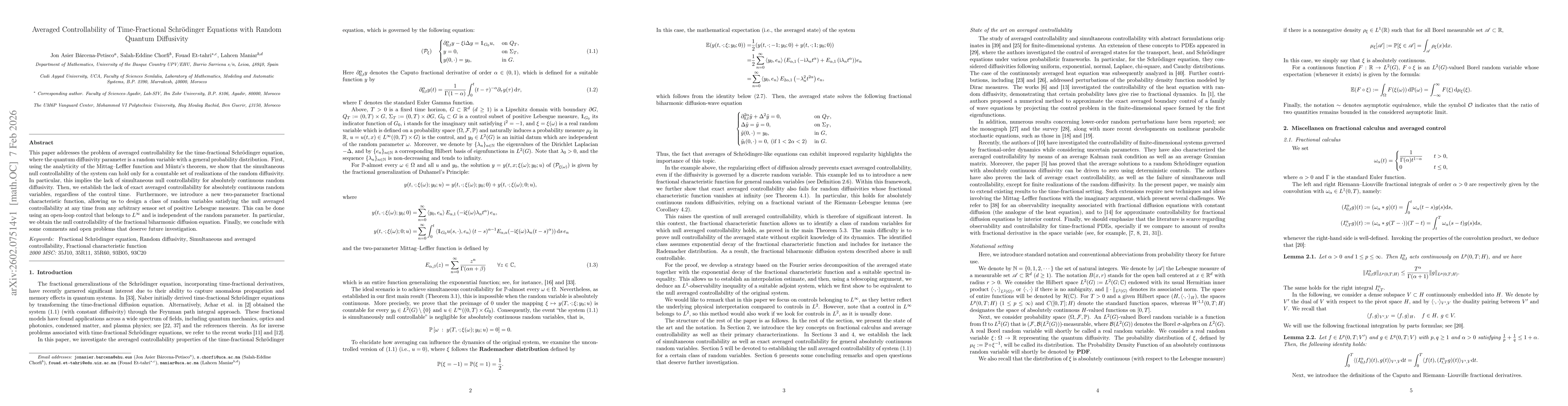 Thumbnail for Averaged Controllability of Time-Fractional Schrödinger Equations with Random Quantum Diffusivity