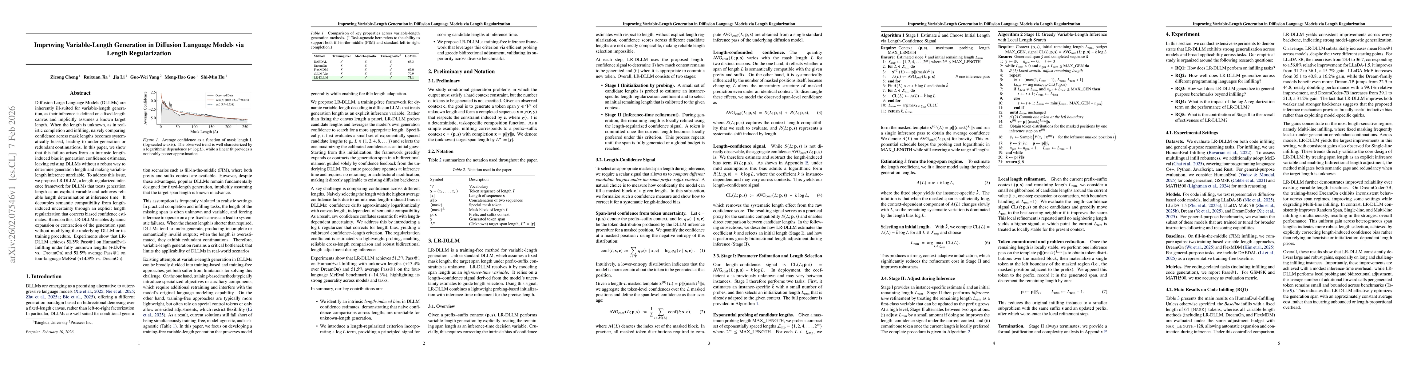 Thumbnail for Improving Variable-Length Generation in Diffusion Language Models via Length Regularization