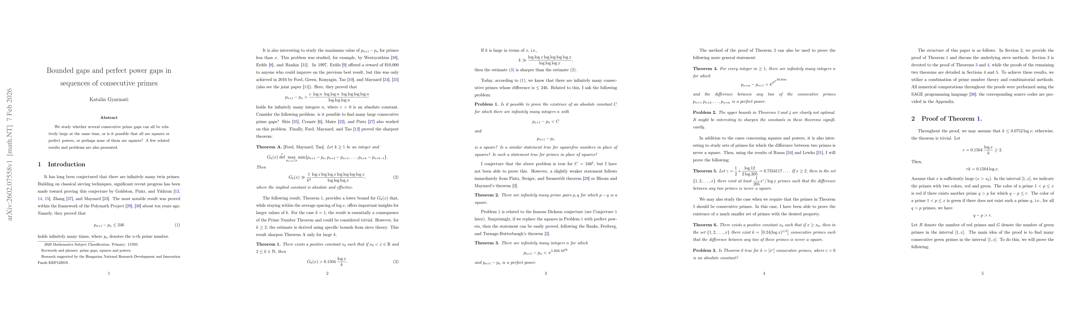 Thumbnail for Bounded gaps and perfect power gaps in sequences of consecutive primes