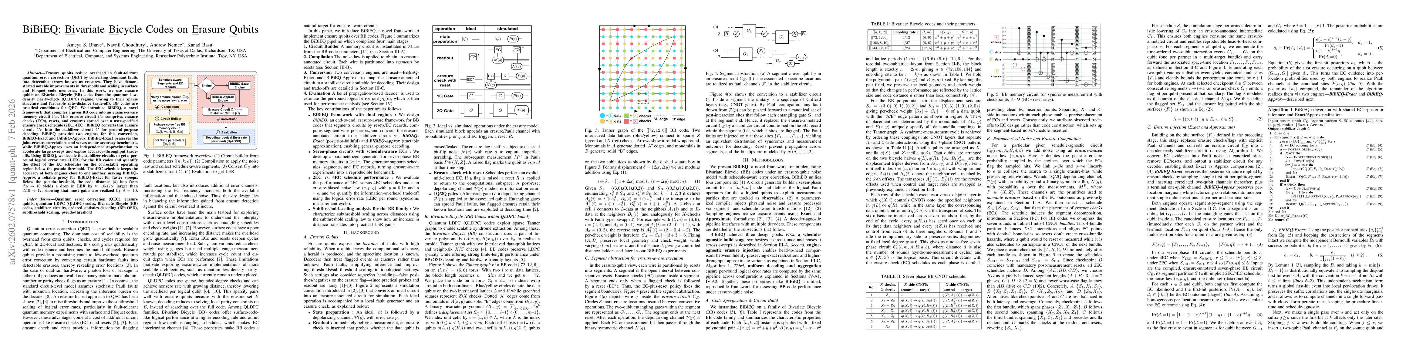 Thumbnail for BiBiEQ: Bivariate Bicycle Codes on Erasure Qubits