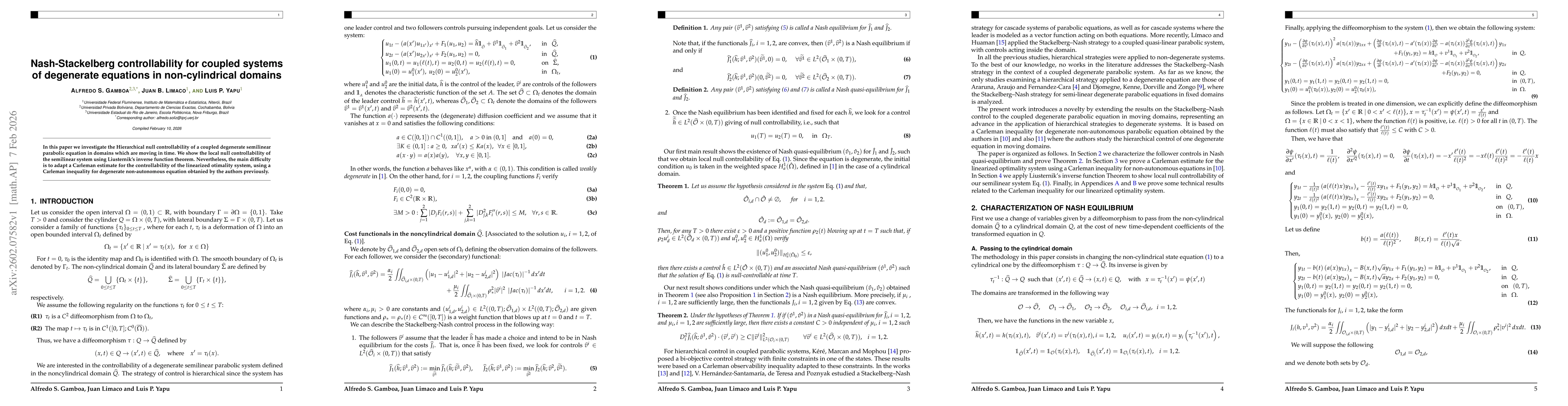 Thumbnail for Nash-Stackelberg controllability for coupled systems of degenerate equations in non-cylindrical domains