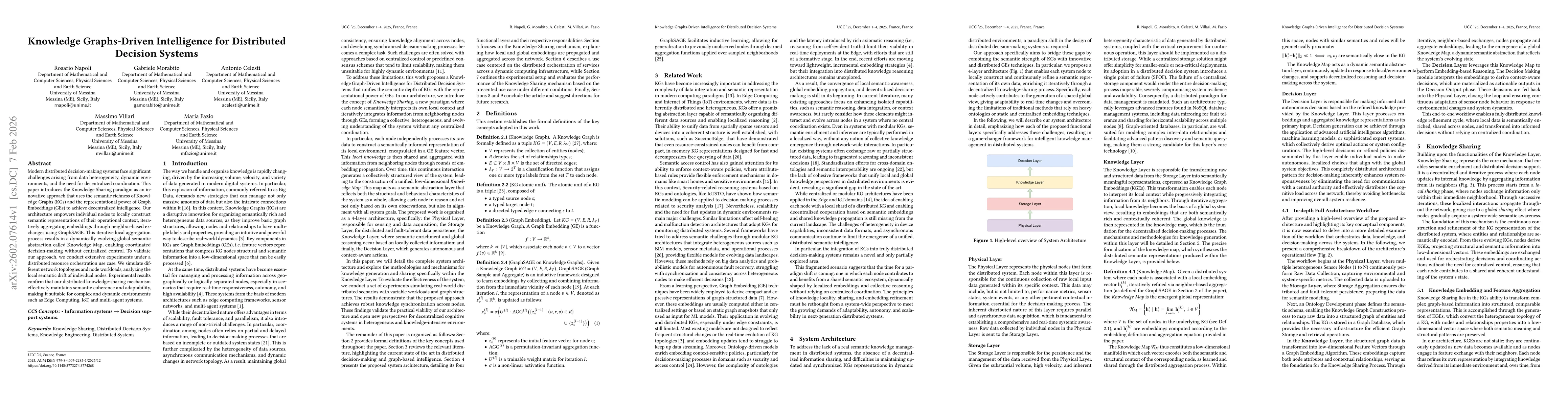 Thumbnail for Knowledge Graphs-Driven Intelligence for Distributed Decision Systems