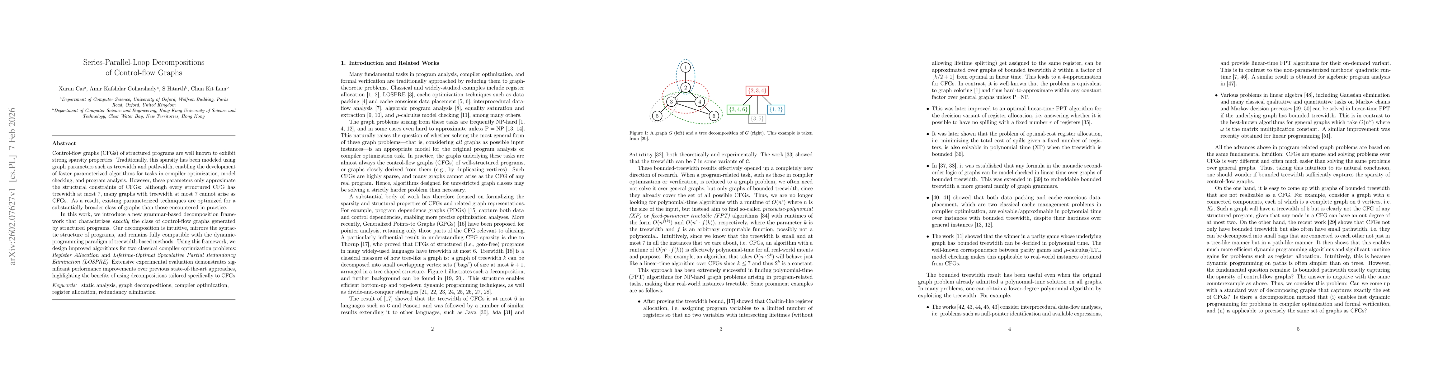 Thumbnail for Series-Parallel-Loop Decompositions of Control-flow Graphs
