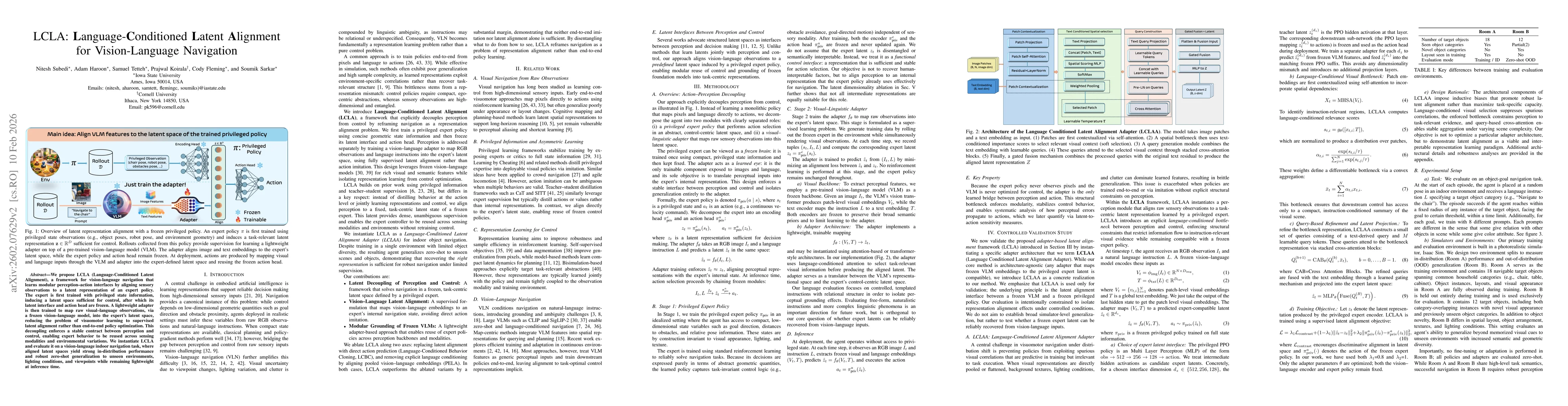 Thumbnail for LCLA: Language-Conditioned Latent Alignment for Vision-Language Navigation