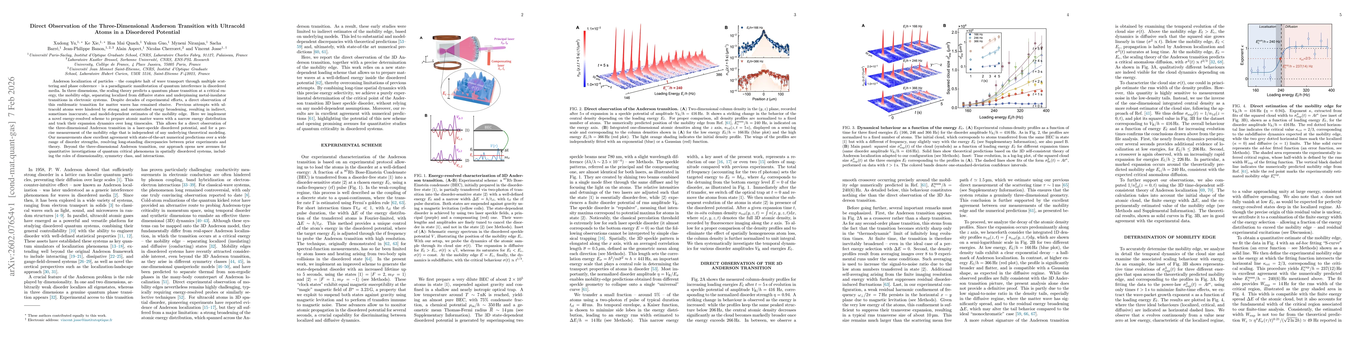 Thumbnail for Direct Observation of the Three-Dimensional Anderson Transition with Ultracold Atoms in a Disordered Potential