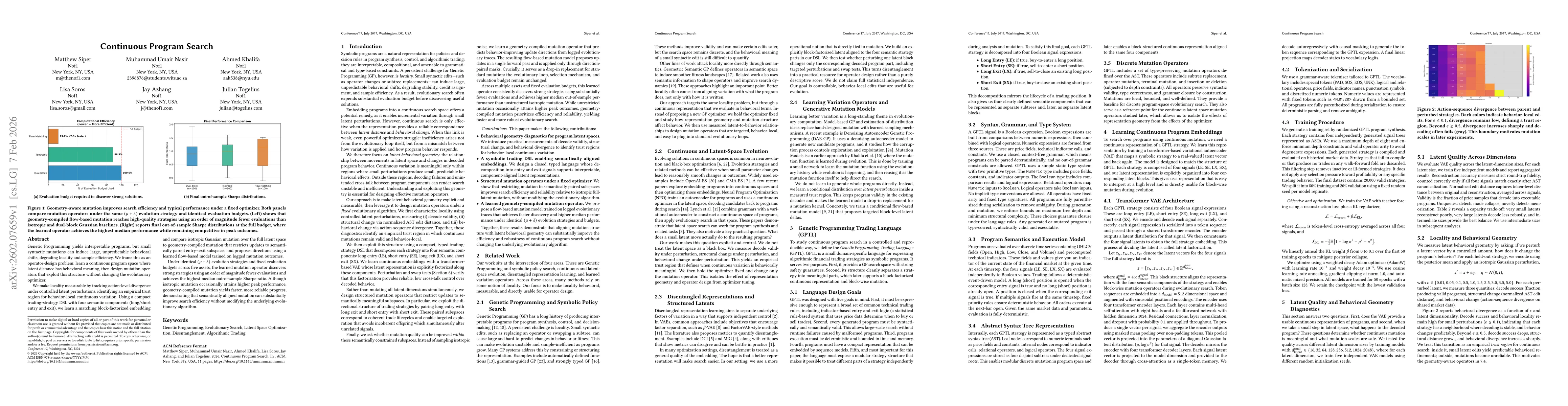 Thumbnail for Continuous Program Search
