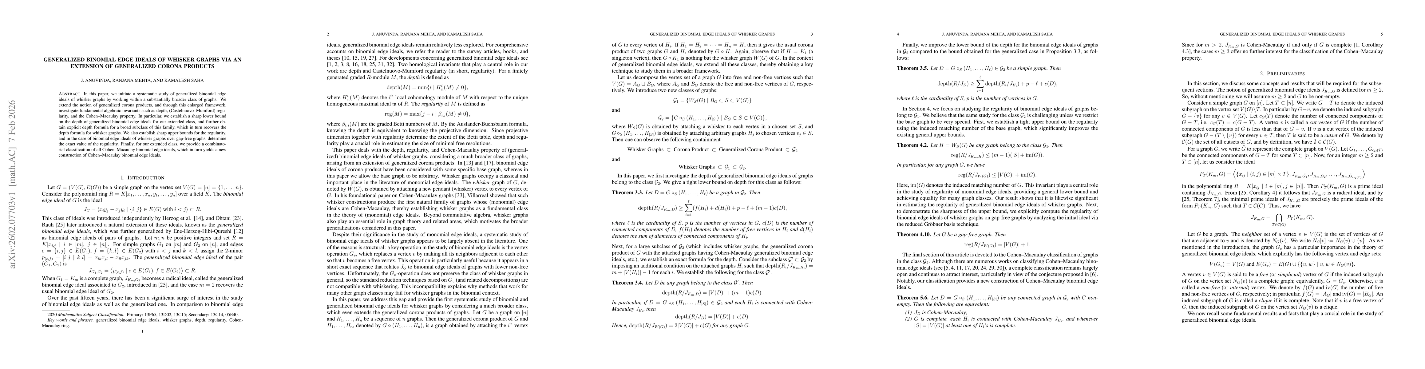 Thumbnail for Generalized binomial edge ideals of whisker graphs via an extension of generalized corona products
