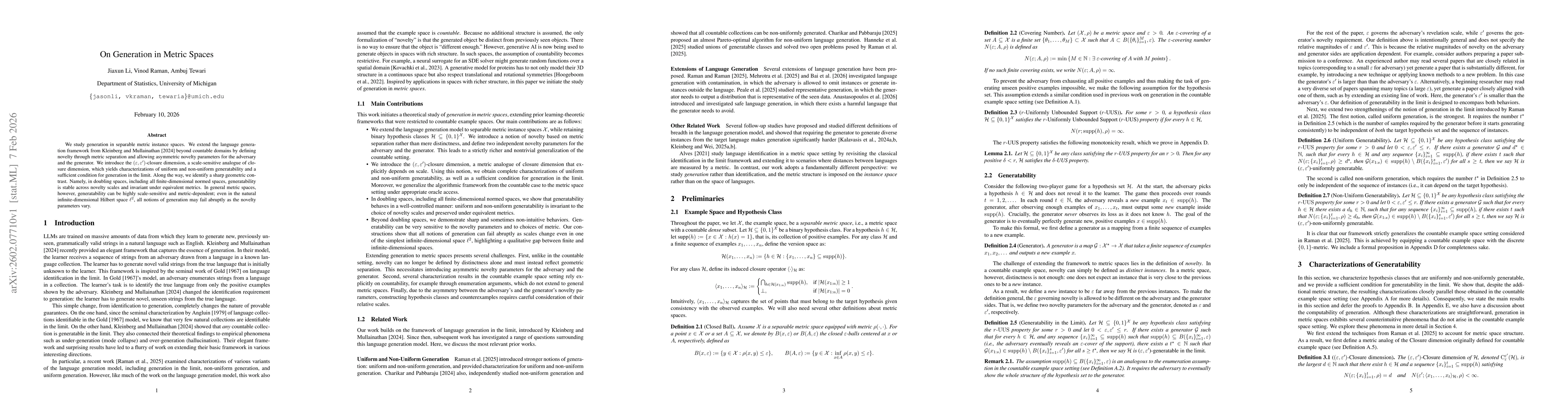 Thumbnail for On Generation in Metric Spaces
