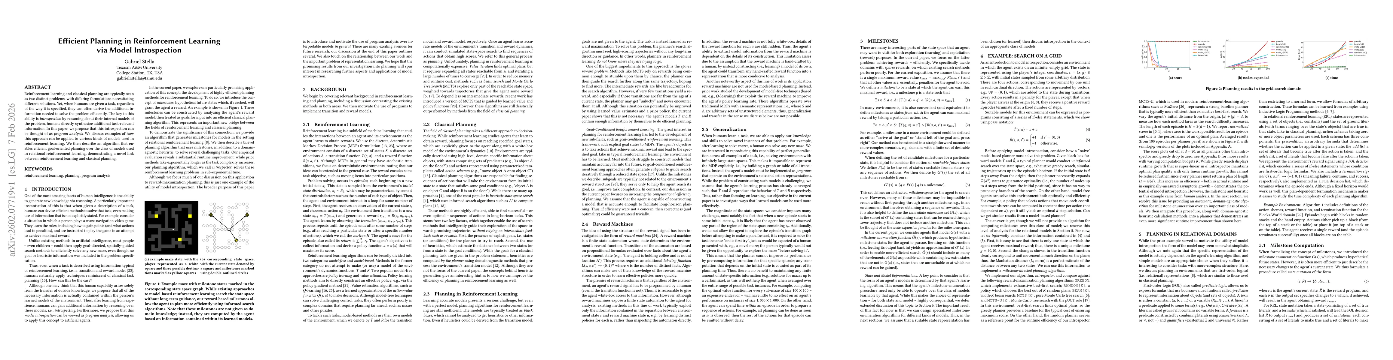 Thumbnail for Efficient Planning in Reinforcement Learning via Model Introspection