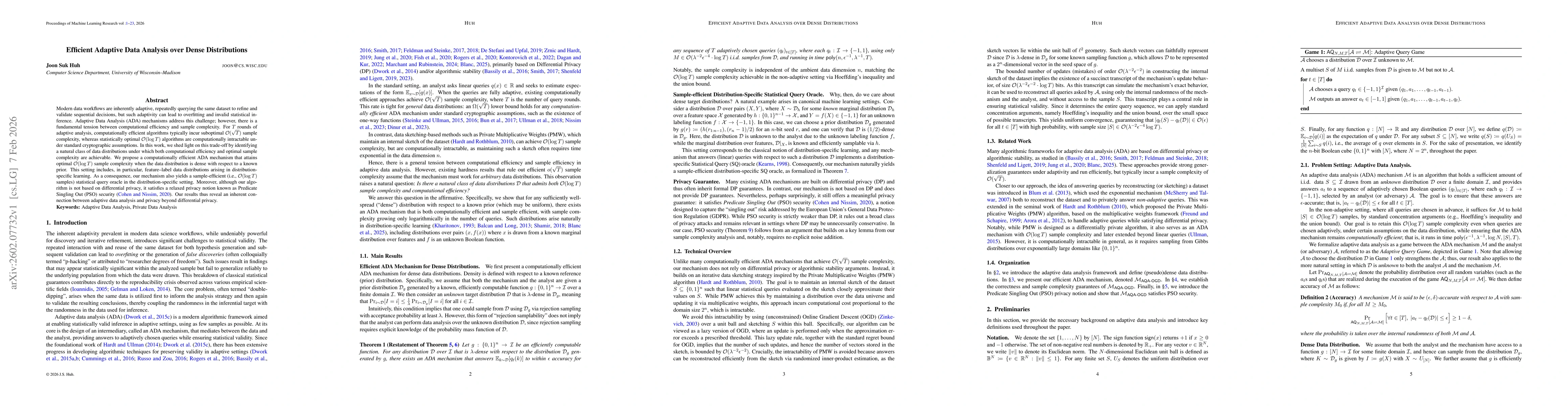 Thumbnail for Efficient Adaptive Data Analysis over Dense Distributions