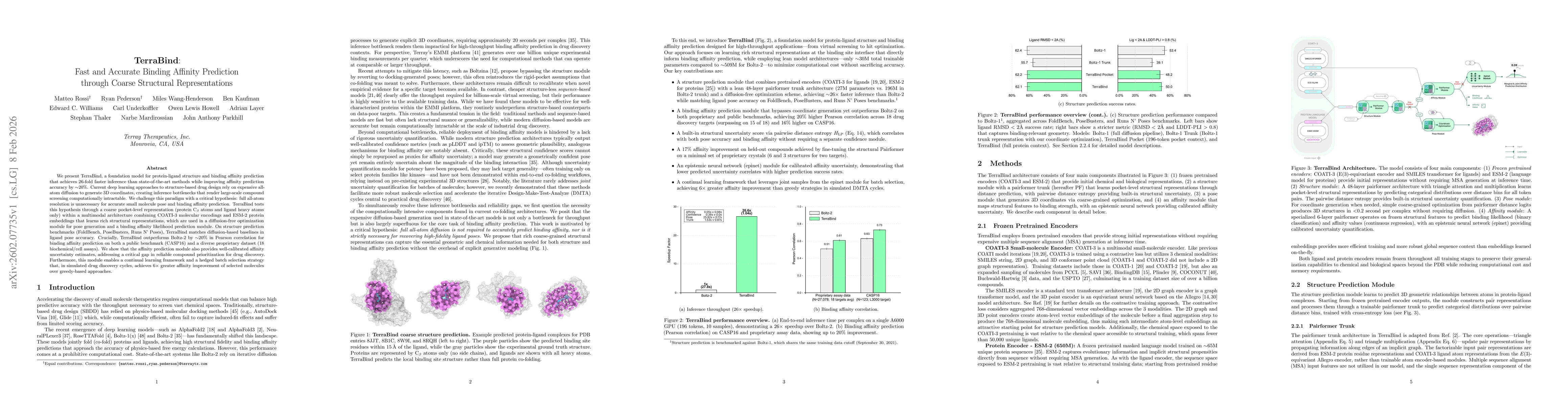 Thumbnail for TerraBind: Fast and Accurate Binding Affinity Prediction through Coarse Structural Representations