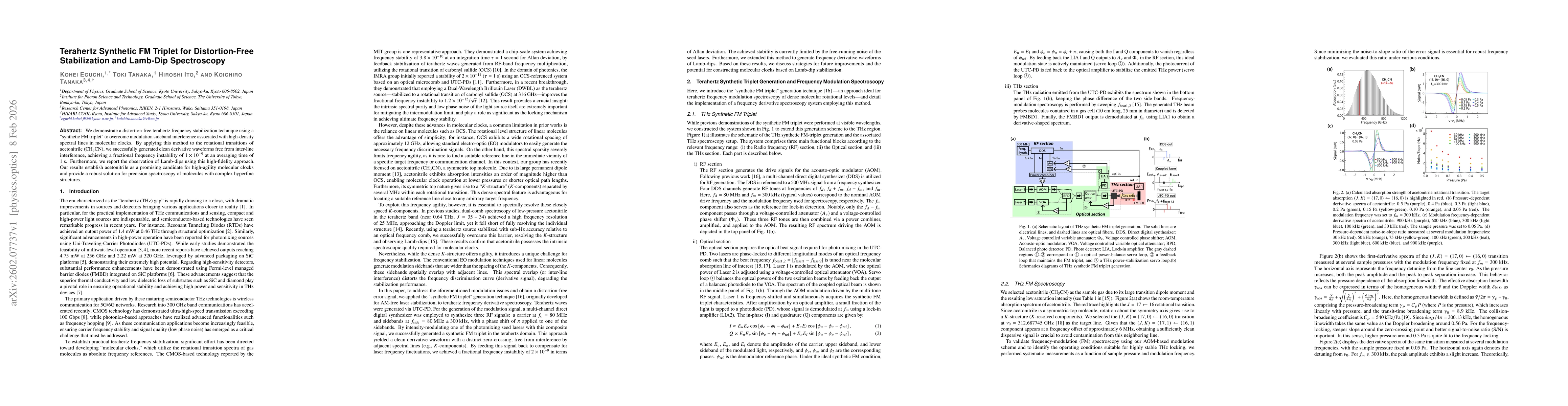 Thumbnail for Terahertz Synthetic FM Triplet for Distortion-Free Stabilization and Lamb-Dip Spectroscopy