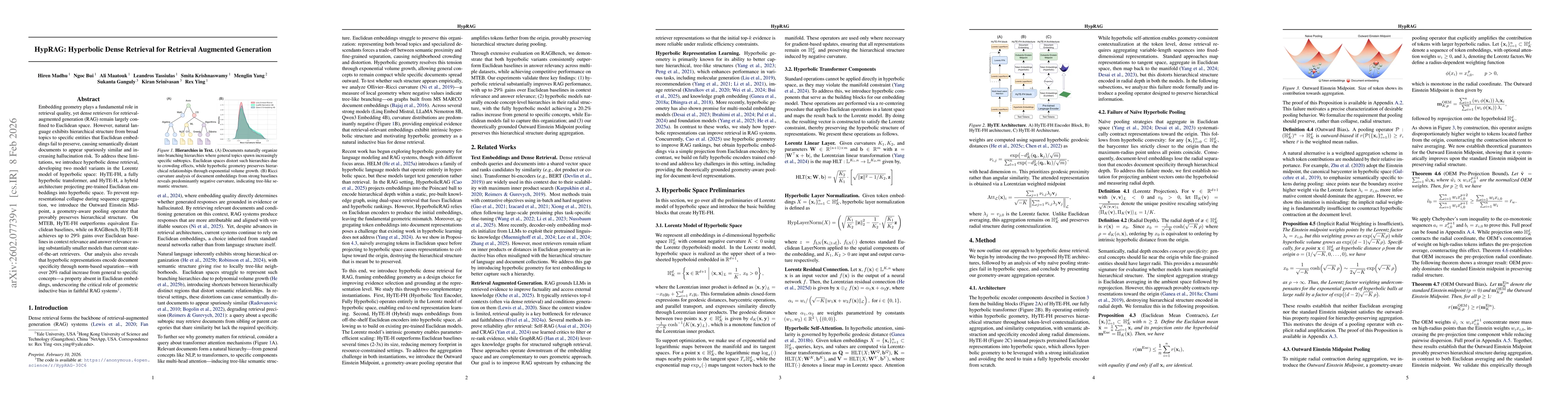 Thumbnail for HypRAG: Hyperbolic Dense Retrieval for Retrieval Augmented Generation