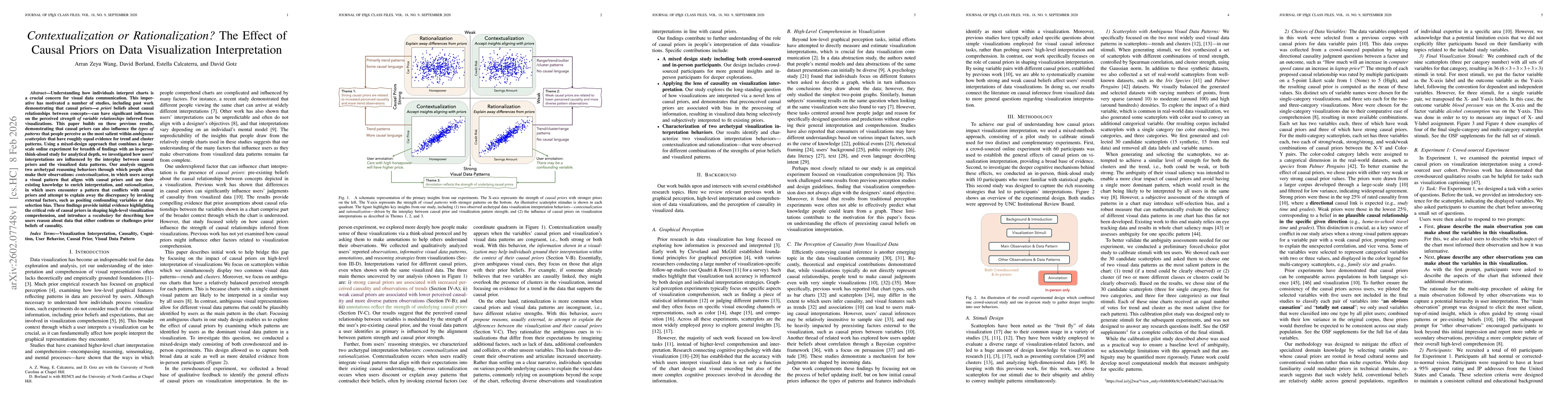 Thumbnail for Contextualization or Rationalization? The Effect of Causal Priors on Data Visualization Interpretation