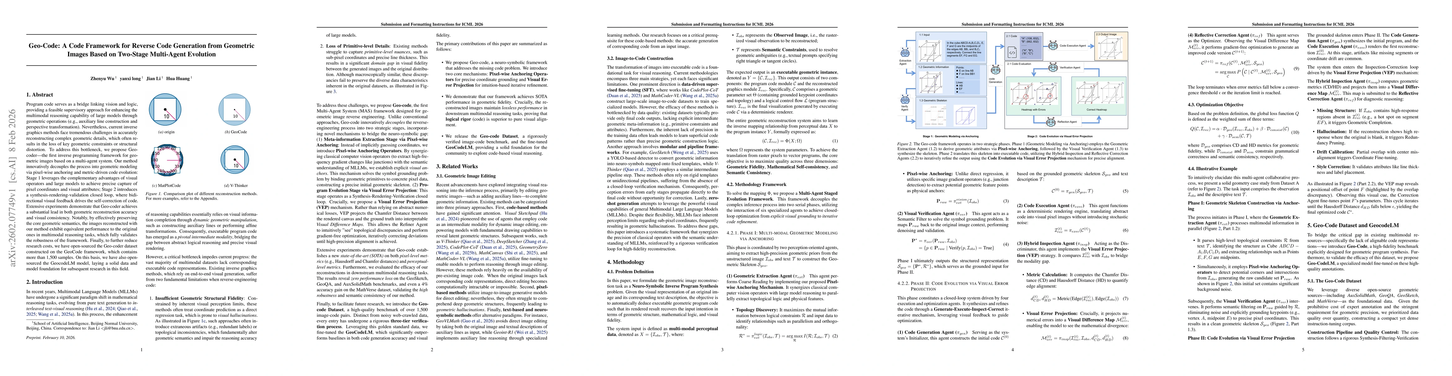 Thumbnail for Geo-Code: A Code Framework for Reverse Code Generation from Geometric Images Based on Two-Stage Multi-Agent Evolution