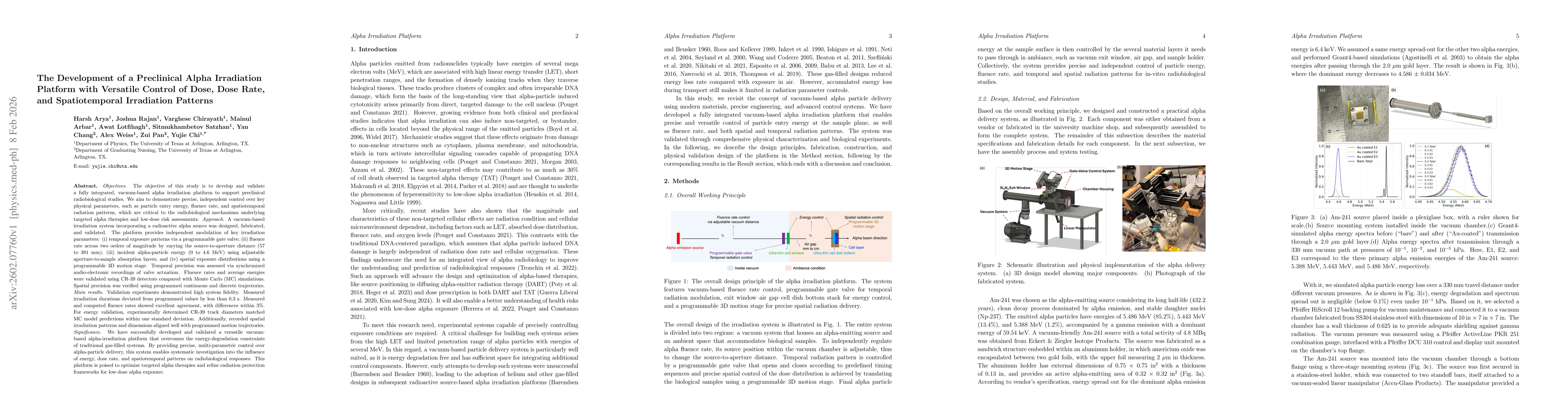 Thumbnail for The Development of a Preclinical Alpha Irradiation Platform with Versatile Control of Dose, Dose Rate, and Spatiotemporal Irradiation Patterns