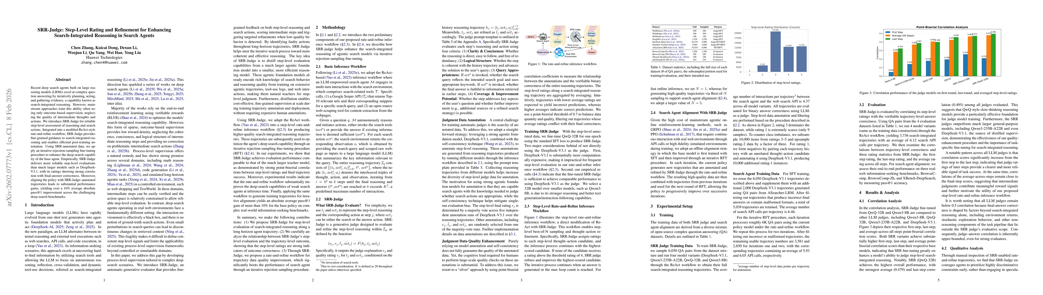 Thumbnail for SRR-Judge: Step-Level Rating and Refinement for Enhancing Search-Integrated Reasoning in Search Agents