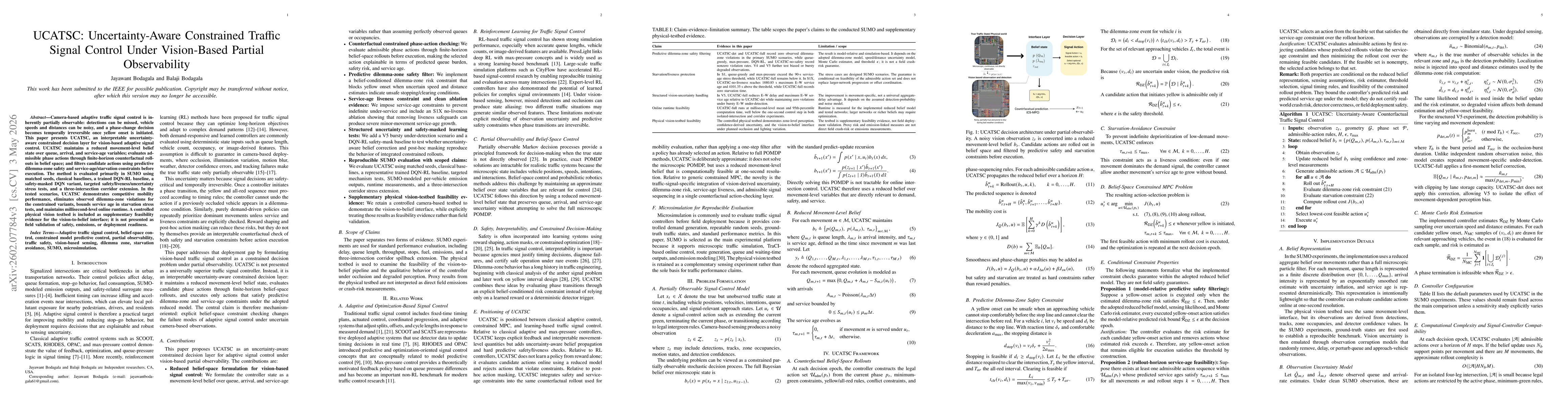 Thumbnail for Uncertainty-Aware Counterfactual Traffic Signal Control with Predictive Safety and Starvation-Avoidance Constraints Using Vision-Based Sensing