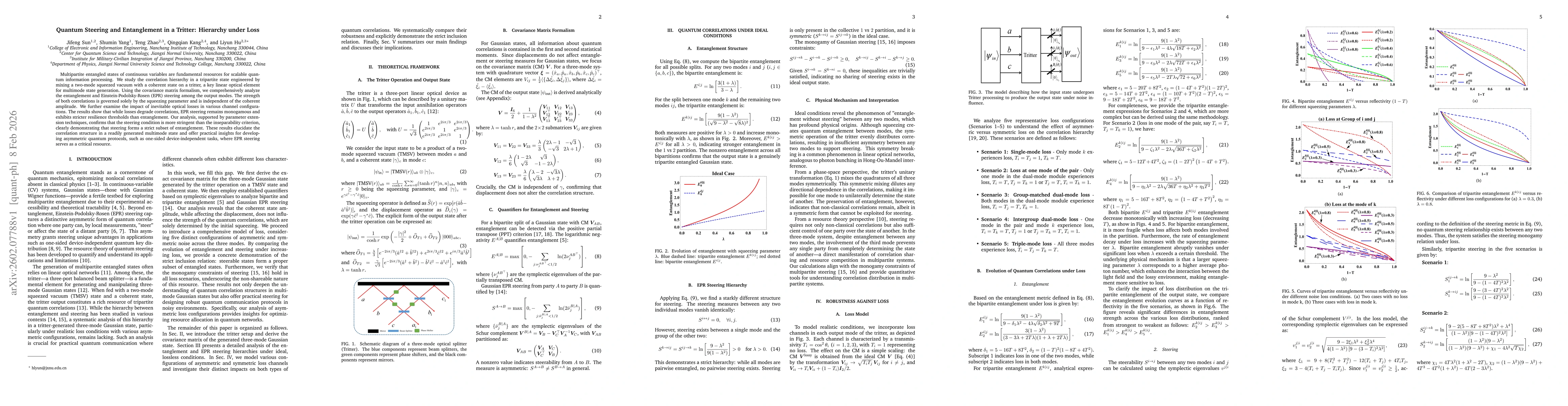 Thumbnail for Quantum Steering and Entanglement in a Tritter: Hierarchy under Loss