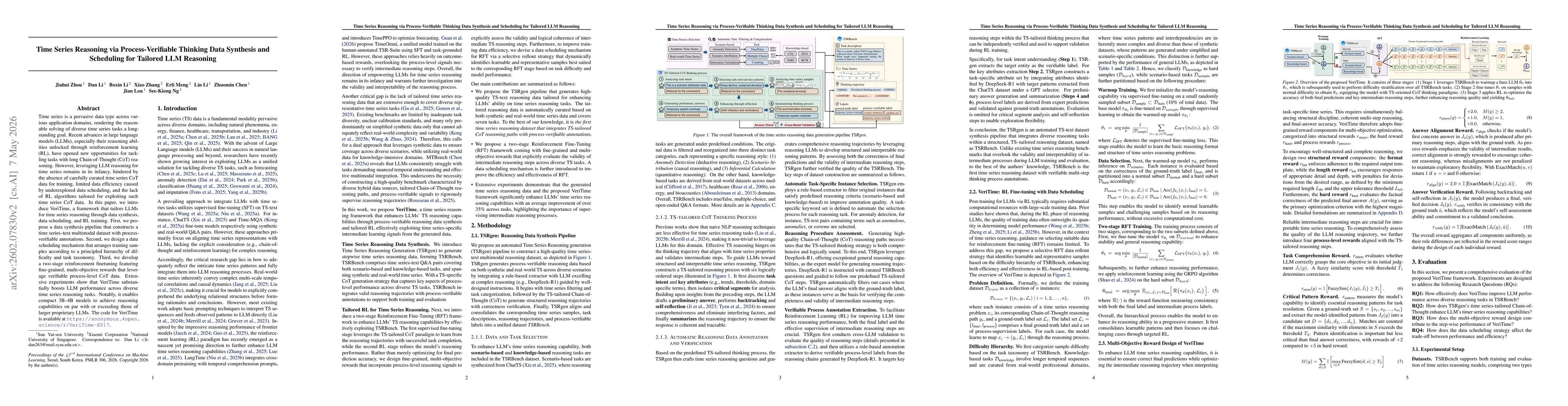 Thumbnail for Time Series Reasoning via Process-Verifiable Thinking Data Synthesis and Scheduling for Tailored LLM Reasoning