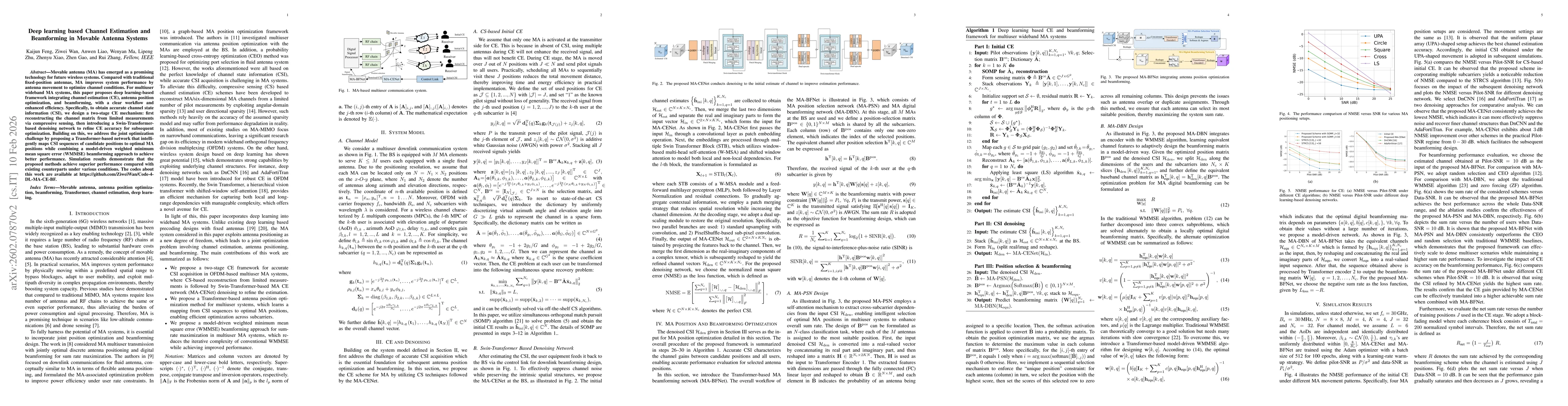 Thumbnail for Deep learning based Channel Estimation and Beamforming in Movable Antenna Systems