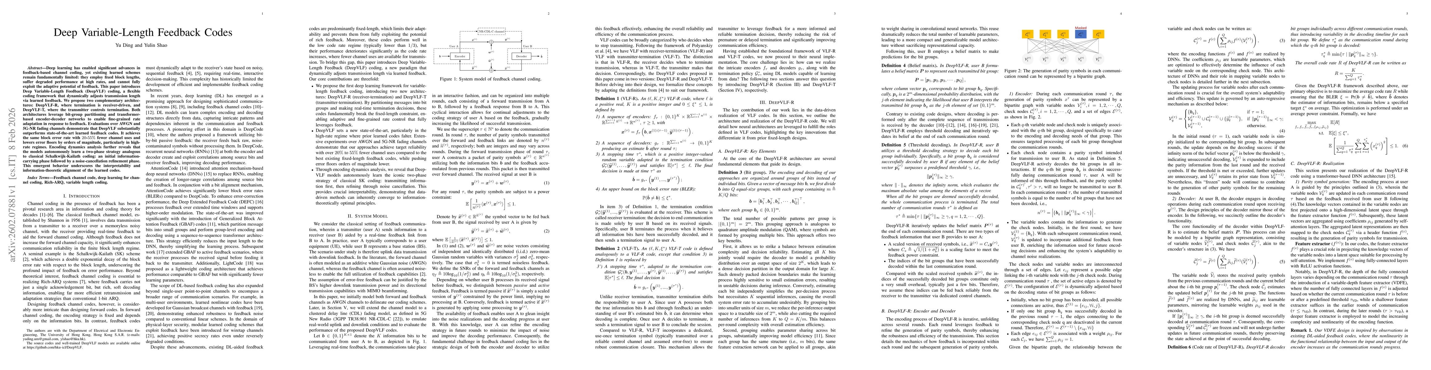 Thumbnail for Deep Variable-Length Feedback Codes