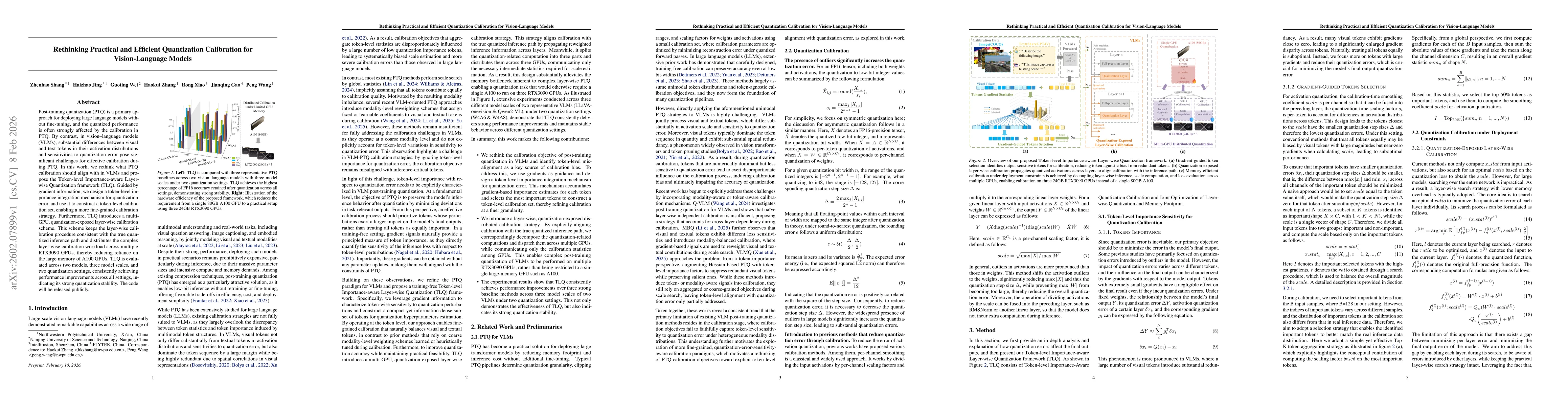 Thumbnail for Rethinking Practical and Efficient Quantization Calibration for Vision-Language Models