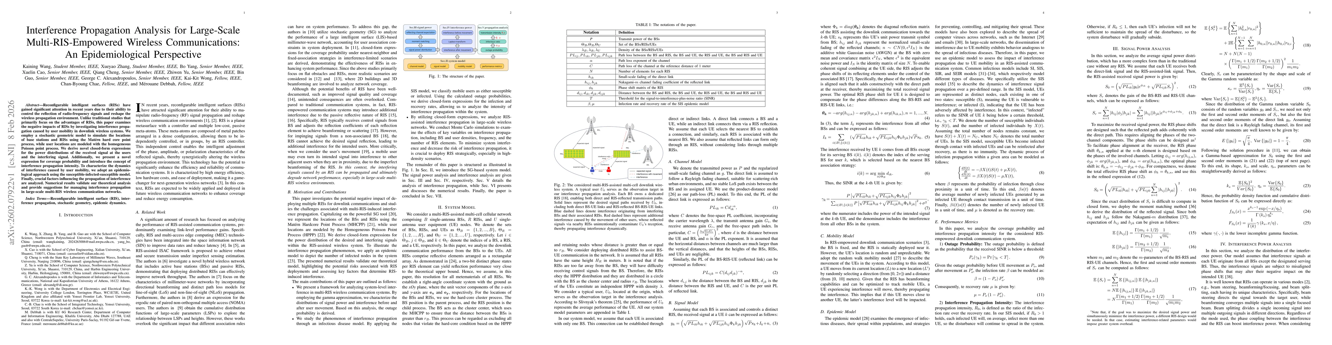 Thumbnail for Interference Propagation Analysis for Large-Scale Multi-RIS-Empowered Wireless Communications:An Epidemiological Perspective