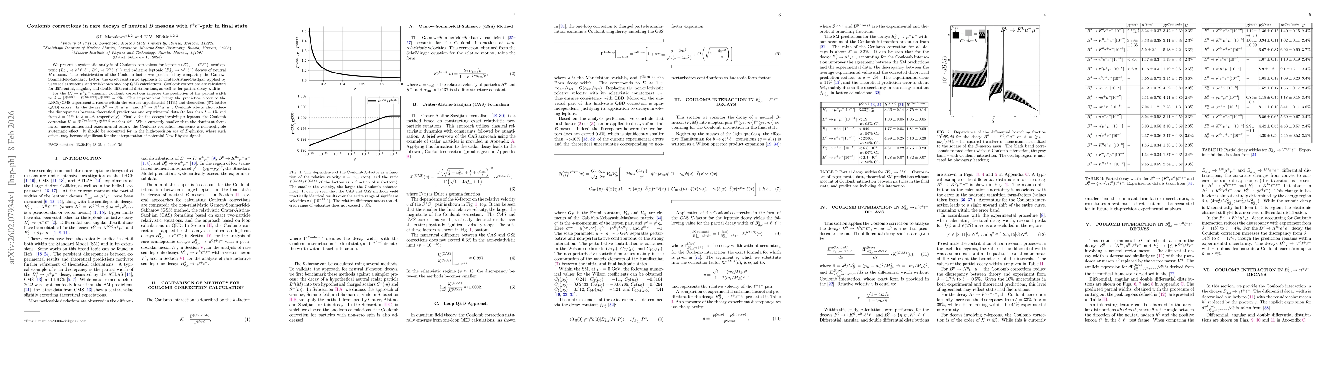 Thumbnail for Coulomb corrections in rare decays of neutral $B$ mesons with $\ell^+\ell^-$-pair in final state