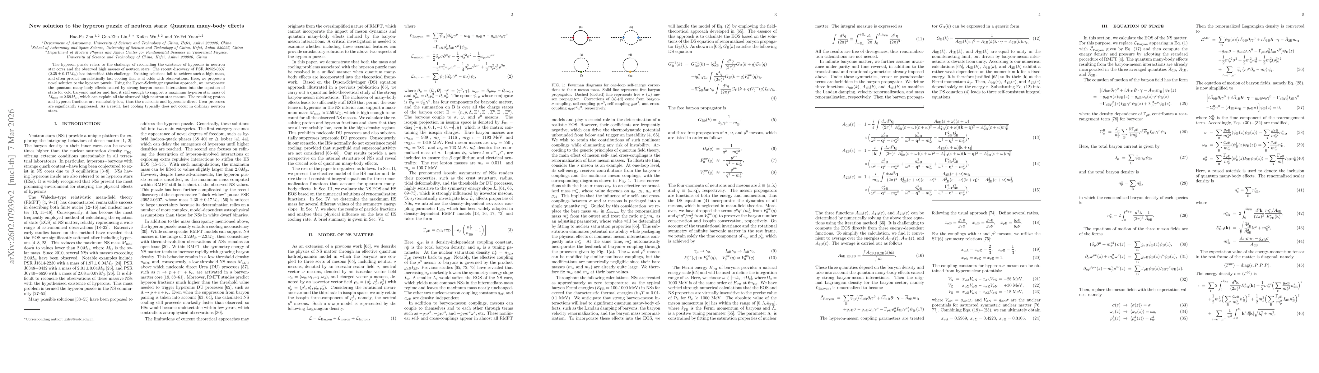 Thumbnail for New solution to the hyperon puzzle of neutron stars: Quantum many-body effects