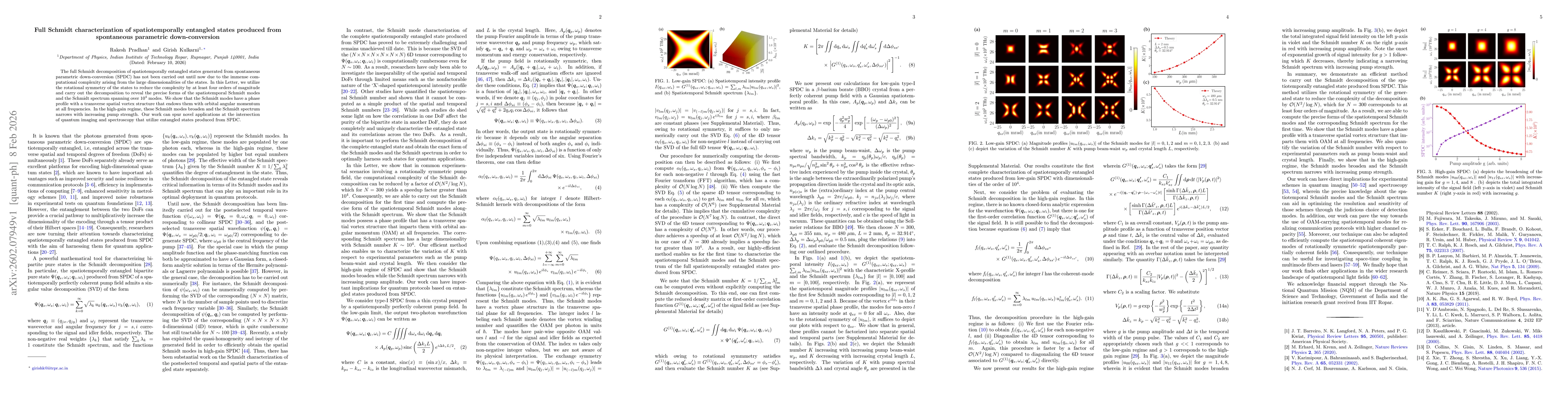 Thumbnail for Full Schmidt characterization of spatiotemporally entangled states produced from spontaneous parametric down-conversion