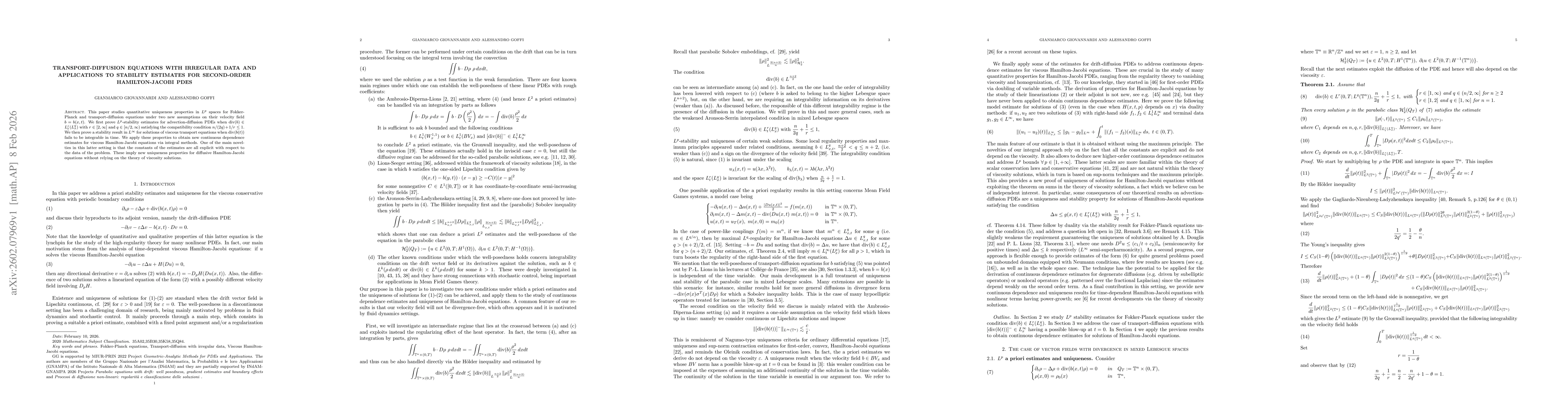 Thumbnail for Transport-diffusion equations with irregular data and applications to stability estimates for second-order Hamilton-Jacobi PDEs
