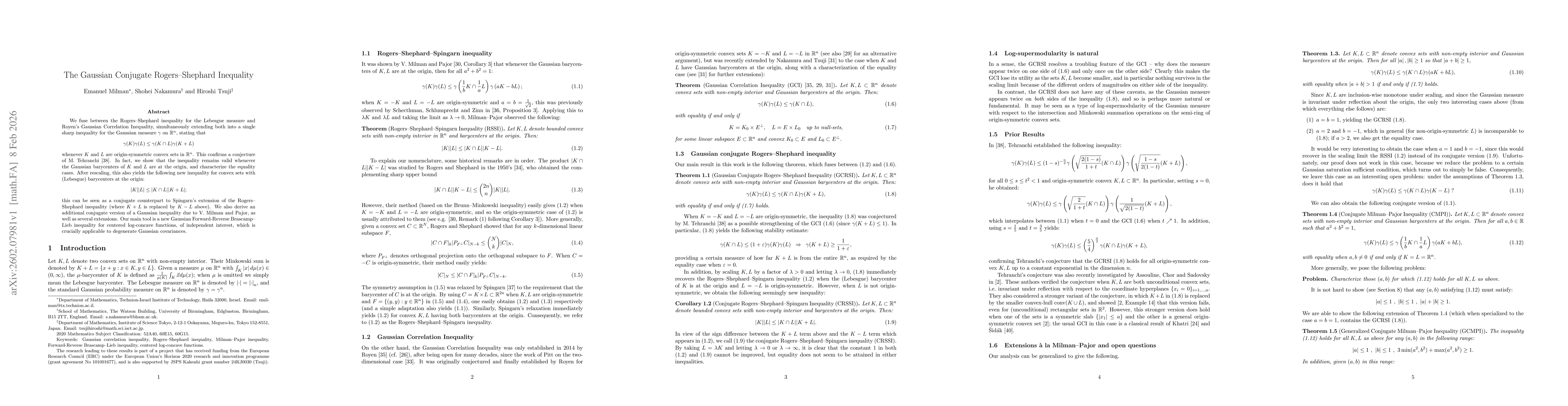 Thumbnail for The Gaussian Conjugate Rogers-Shephard Inequality
