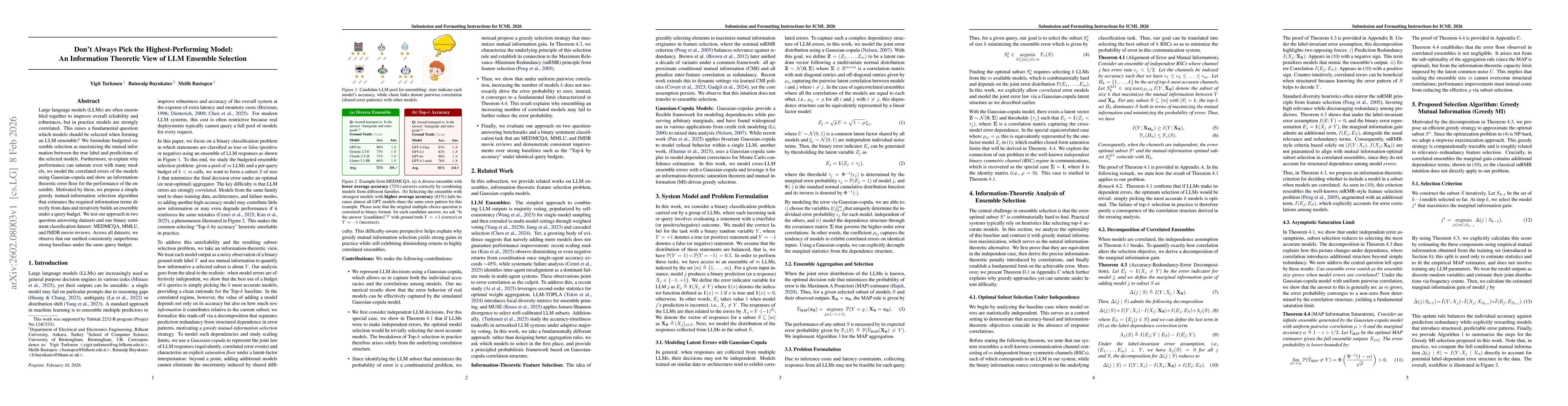 Thumbnail for Don't Always Pick the Highest-Performing Model: An Information Theoretic View of LLM Ensemble Selection