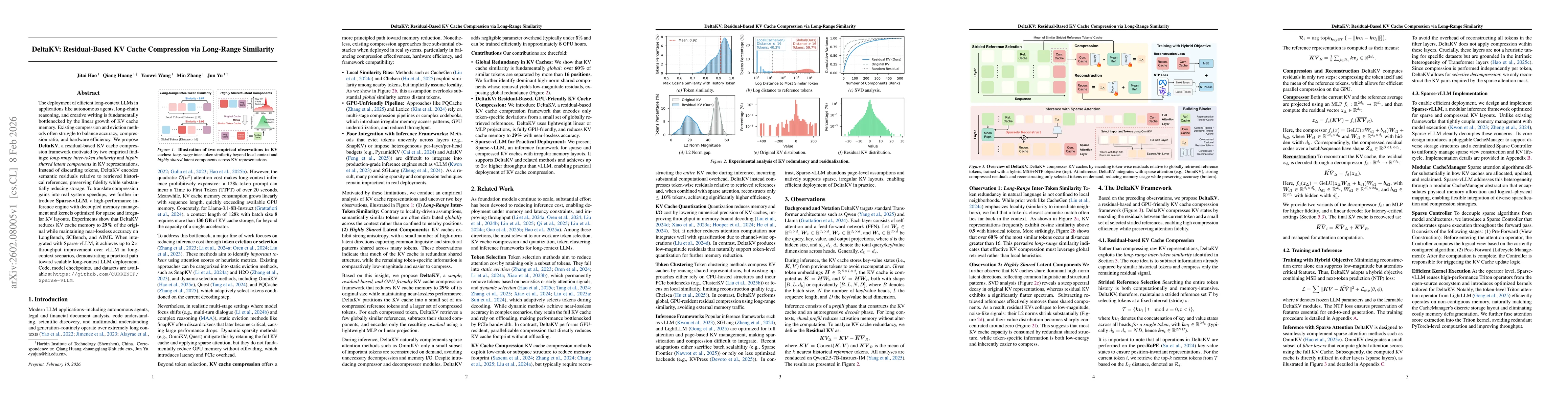 Thumbnail for DeltaKV: Residual-Based KV Cache Compression via Long-Range Similarity