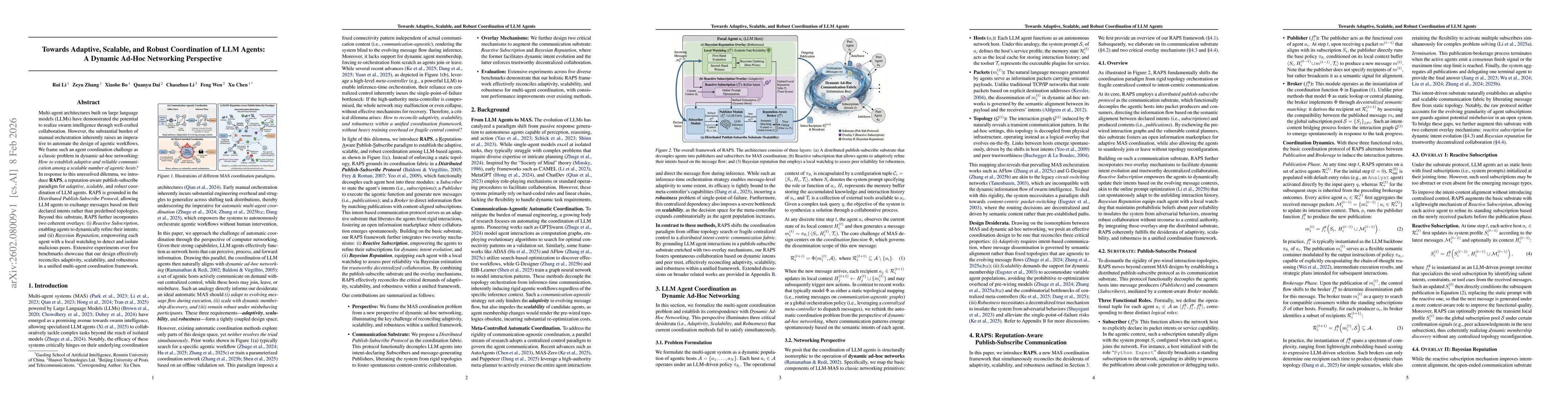 Thumbnail for Towards Adaptive, Scalable, and Robust Coordination of LLM Agents: A Dynamic Ad-Hoc Networking Perspective