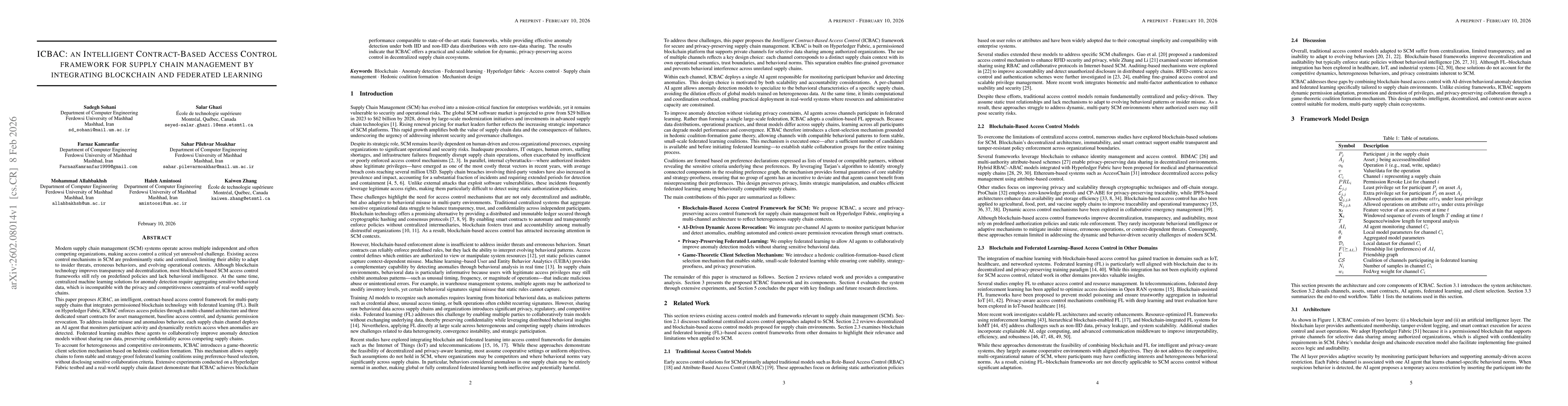 Thumbnail for ICBAC: an Intelligent Contract-Based Access Control framework for supply chain management by integrating blockchain and federated learning