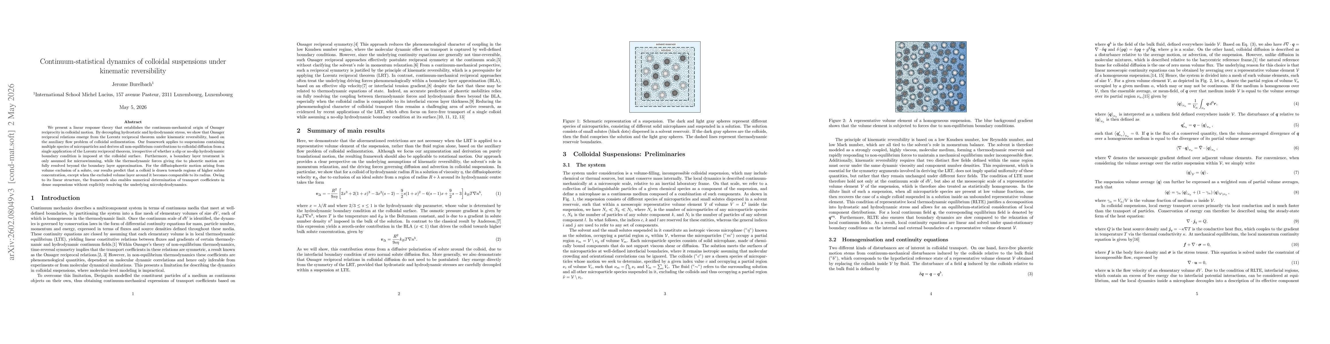 Thumbnail for Continuum-statistical dynamics of colloidal suspensions under kinematic reversibility