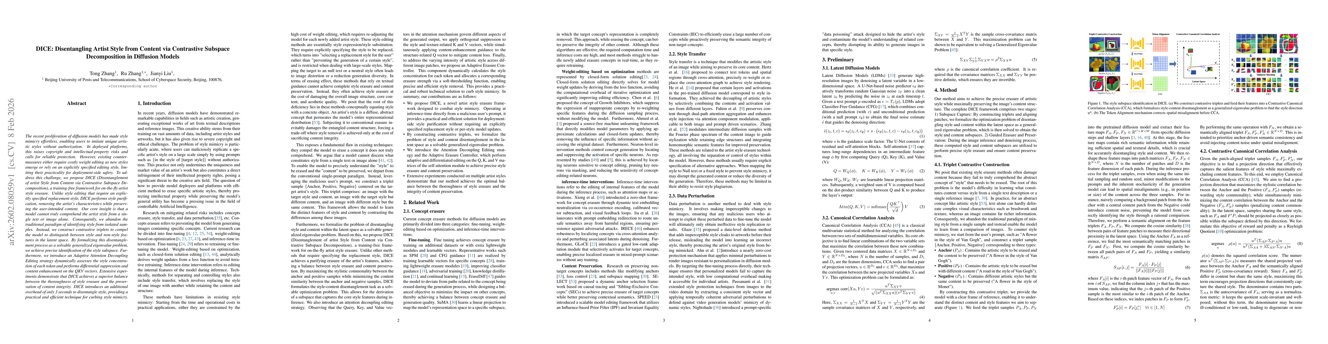 Thumbnail for DICE: Disentangling Artist Style from Content via Contrastive Subspace Decomposition in Diffusion Models