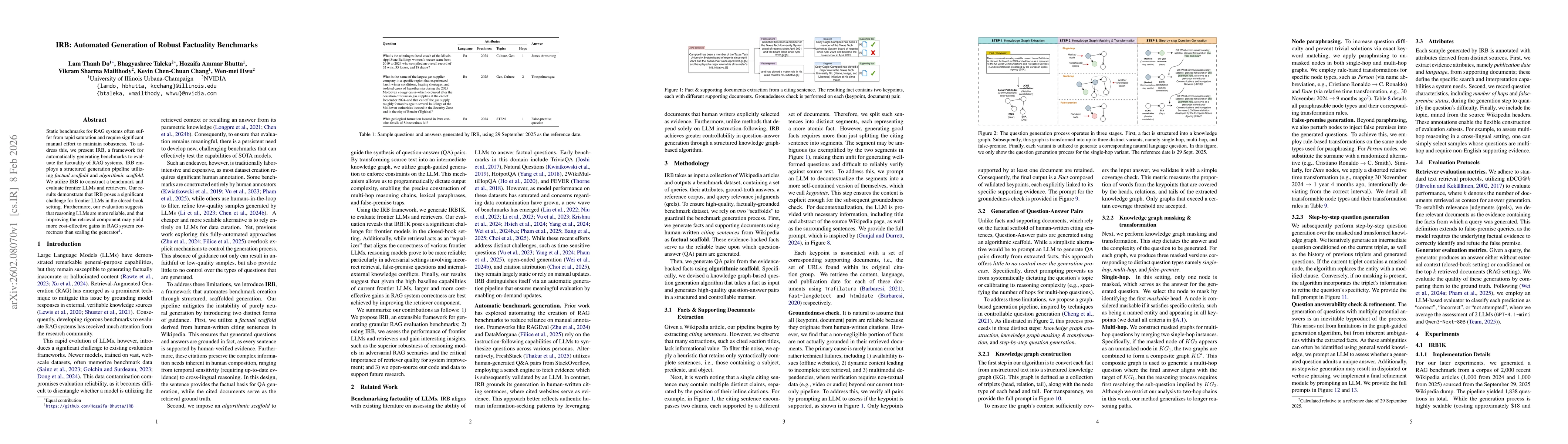 Thumbnail for IRB: Automated Generation of Robust Factuality Benchmarks