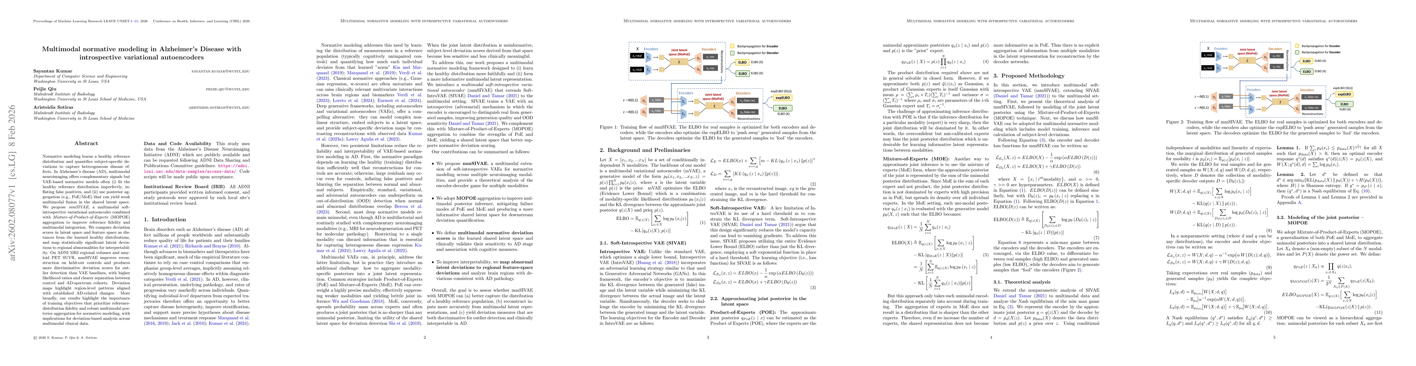 Thumbnail for Multimodal normative modeling in Alzheimers Disease with introspective variational autoencoders