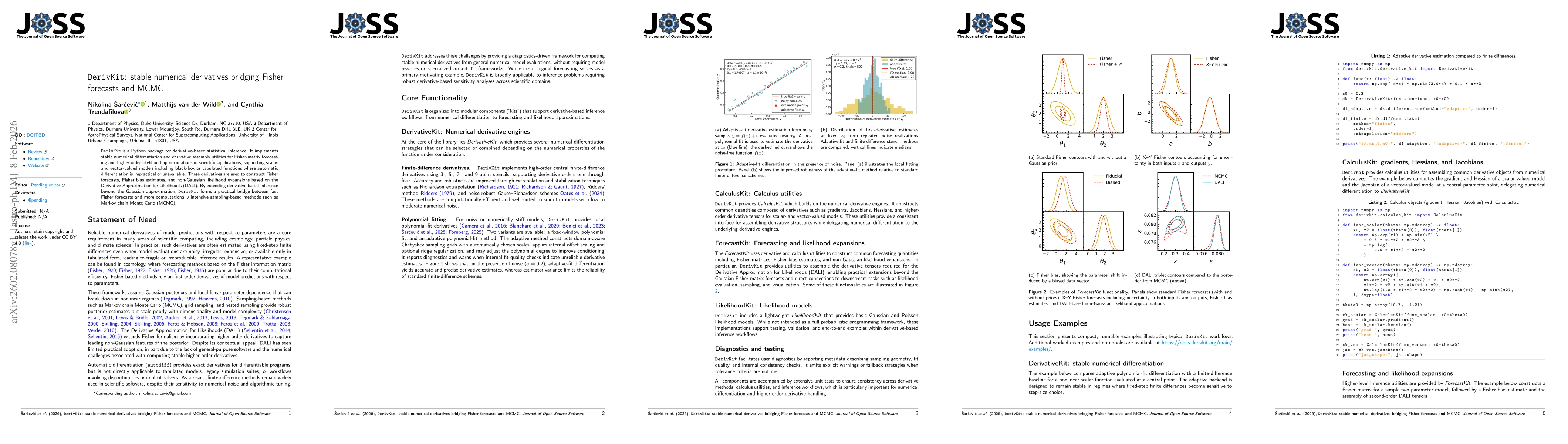 Thumbnail for DerivKit: stable numerical derivatives bridging Fisher forecasts and MCMC