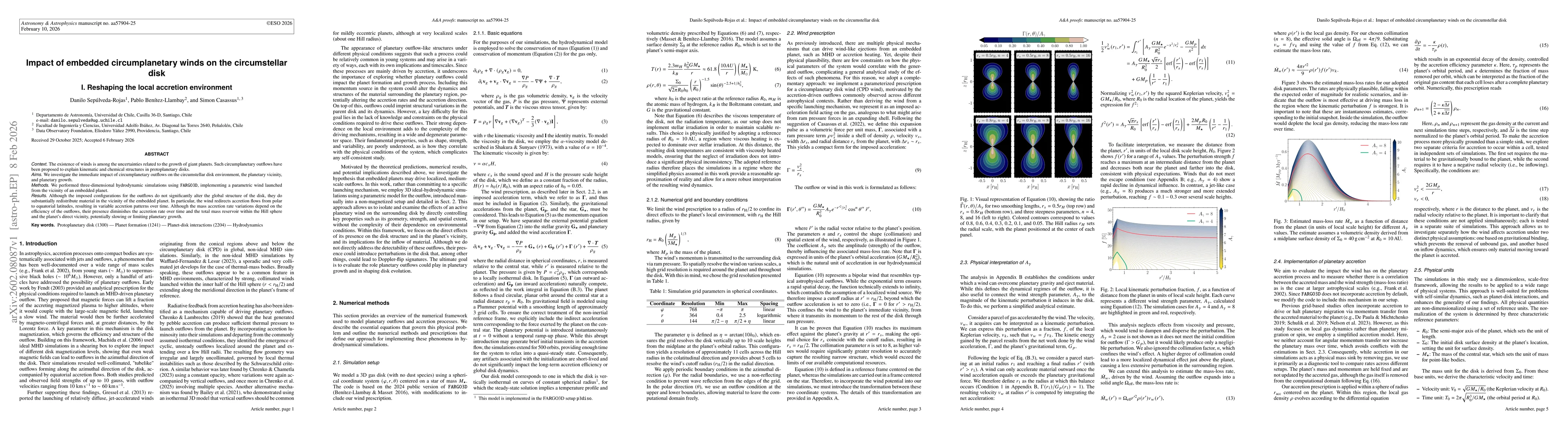 Thumbnail for Impact of embedded circumplanetary winds on the circumstellar disk: I. Reshaping the local accretion environment