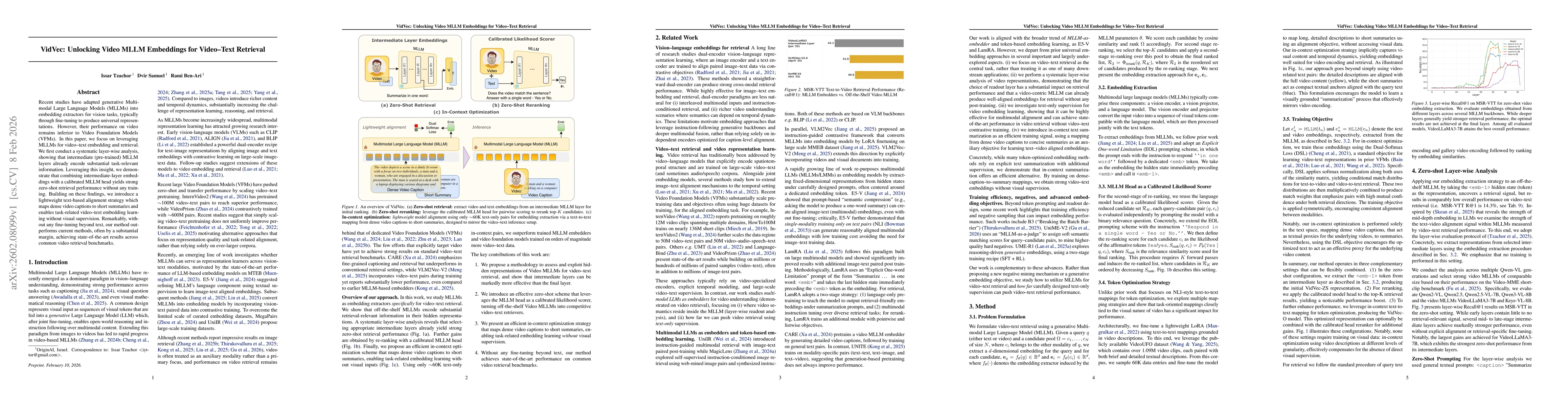 Thumbnail for VidVec: Unlocking Video MLLM Embeddings for Video-Text Retrieval