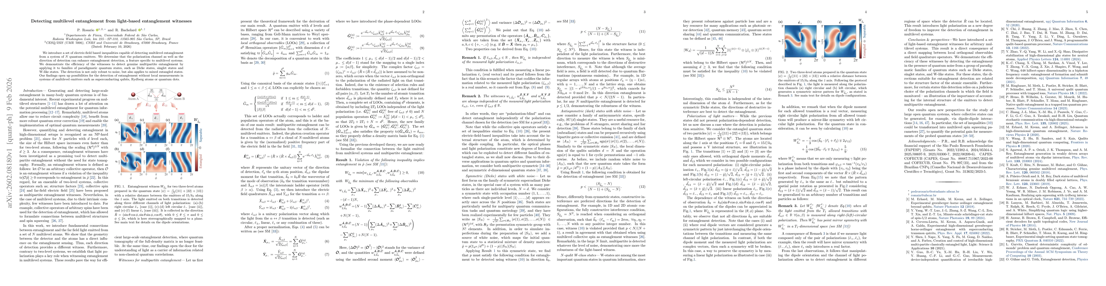 Thumbnail for Detecting multilevel entanglement from light-based entanglement witnesses