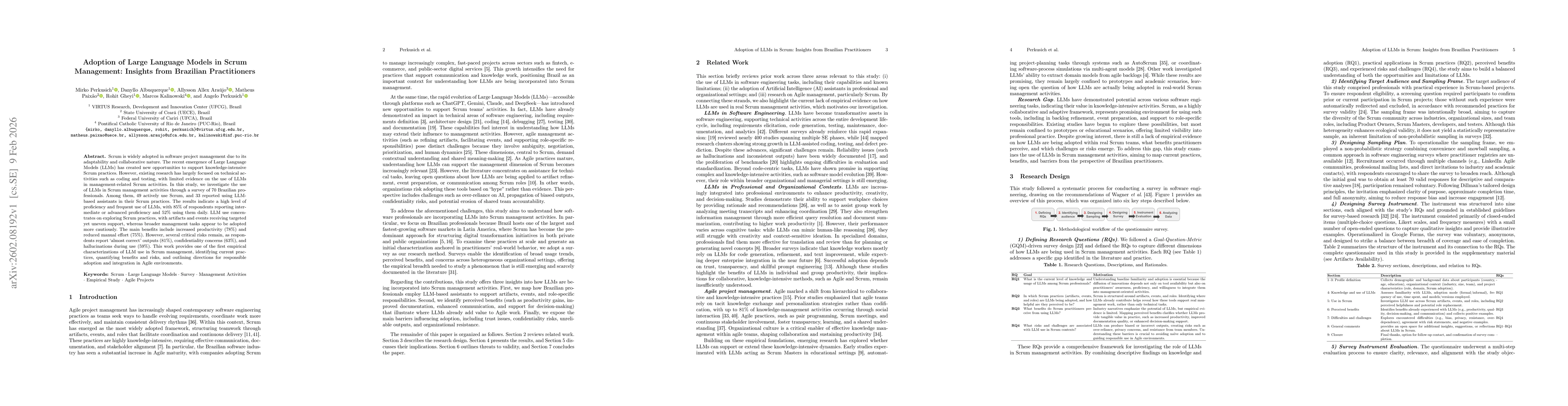 Thumbnail for Adoption of Large Language Models in Scrum Management: Insights from Brazilian Practitioners